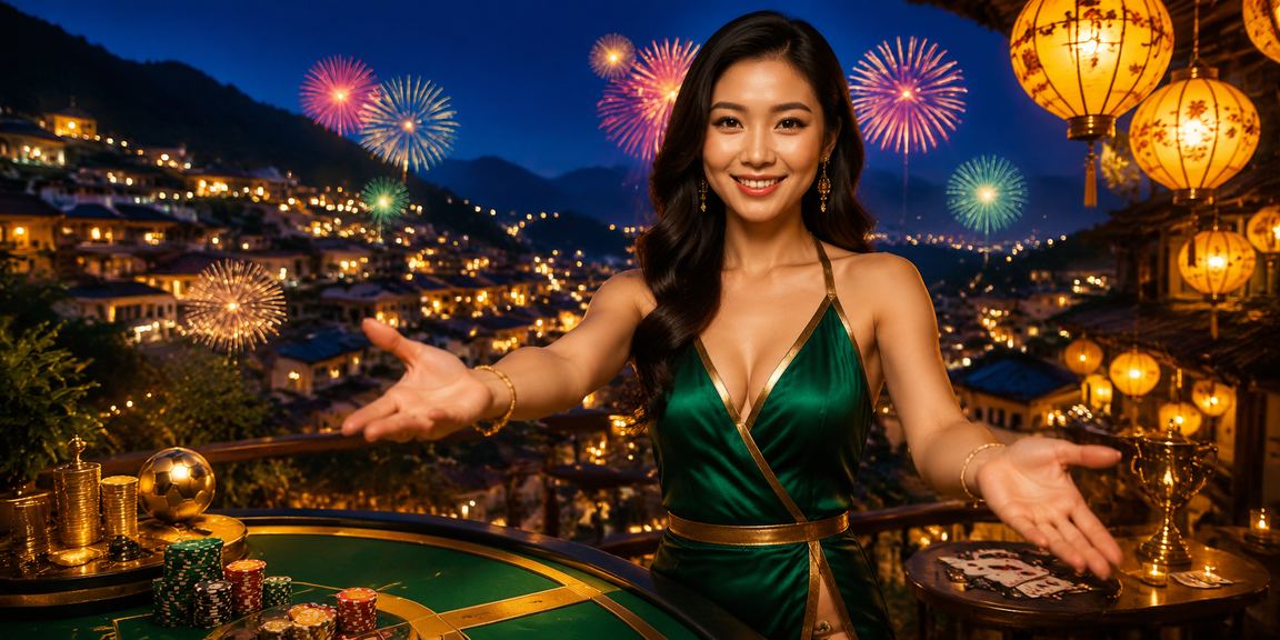 Người chơi game bài trong không gian lung linh đèn lồng phố cổ Hội An