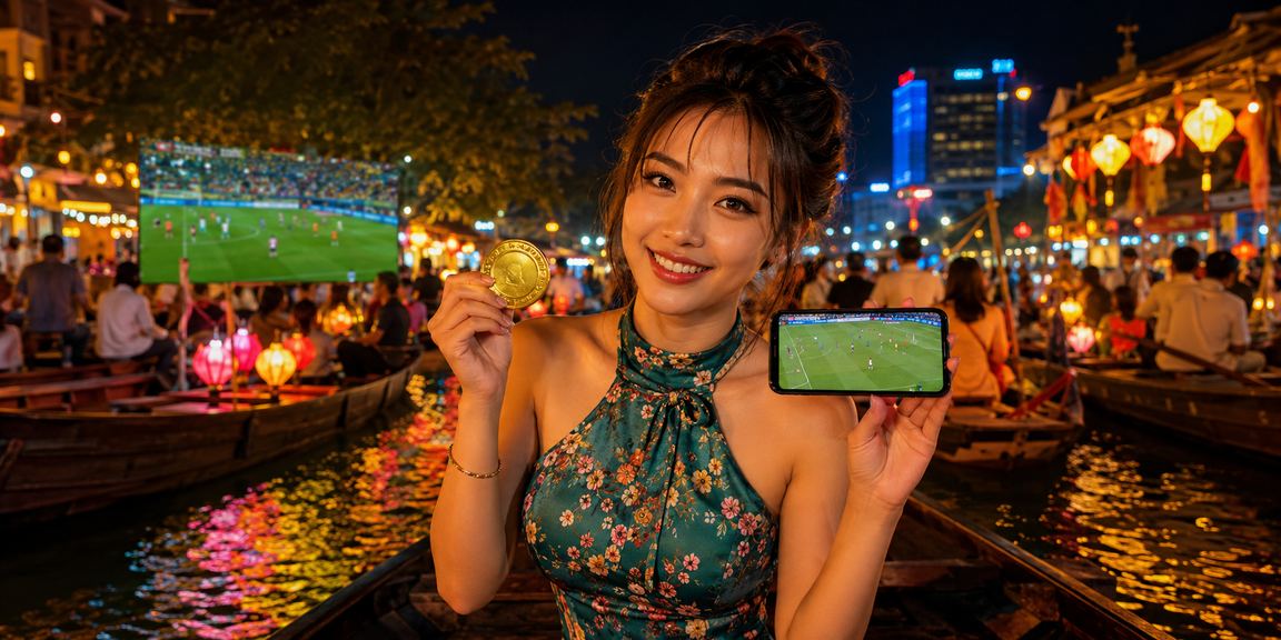 Người dùng truy cập ứng dụng cá cược tại chợ đêm Huế trên điện thoại