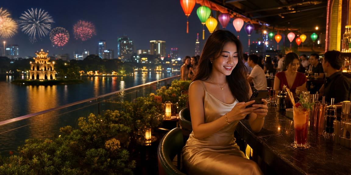 Không khí lễ hội sôi động tại Sài Gòn với người chơi casino trên điện thoại
